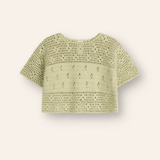 Filet Crochet Crop Moss
