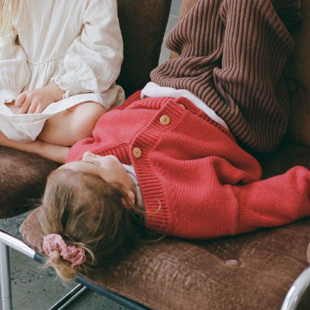 Wool Knit Cardigan Chilli
