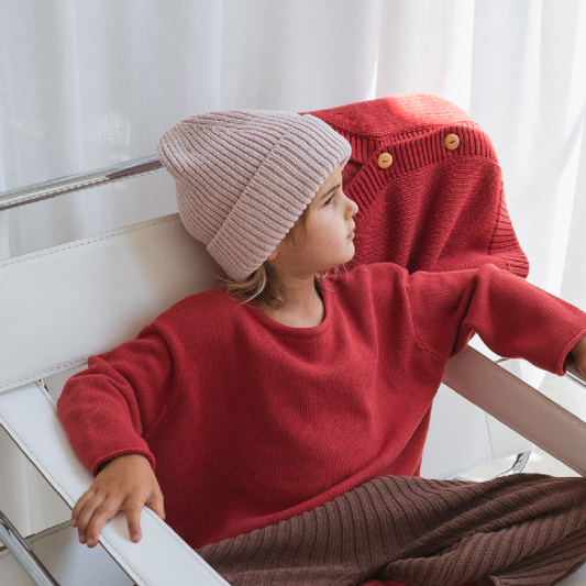 Knit Beanie Dusty Pink