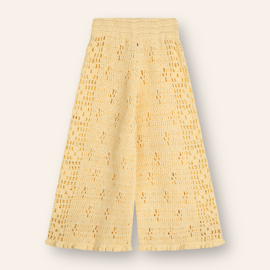Filet Crochet Pants Butter