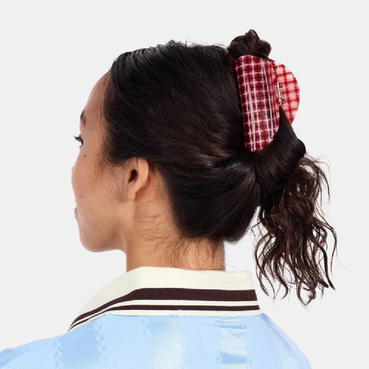Juno Claw Clip In Red Plaid