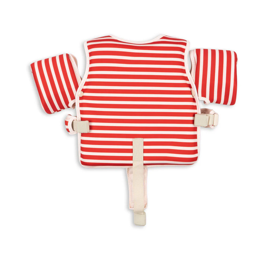 Hollis Swim Water Wings Stripe Rouge