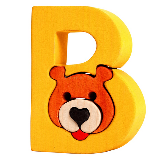 Wooden Puzzle B - Bear