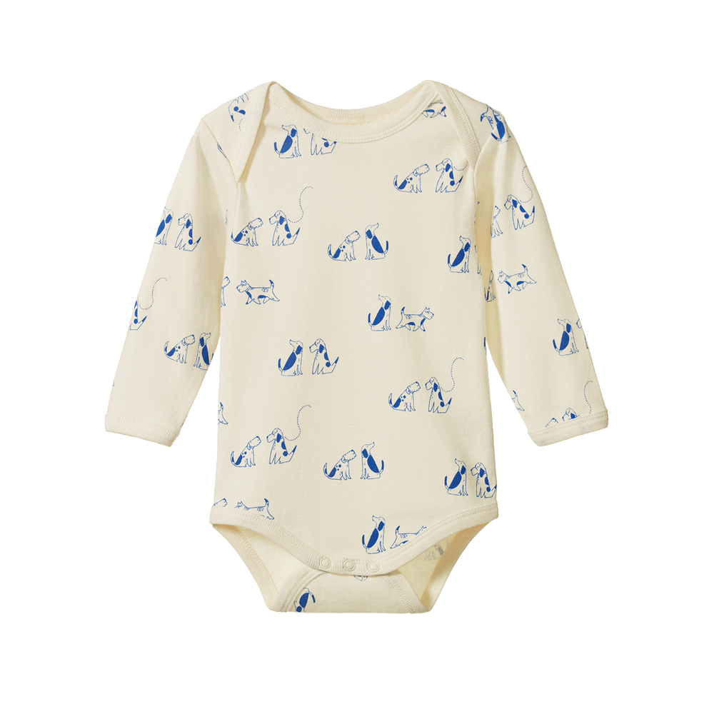Long Sleeve Bodysuit - Dog Walk Print
