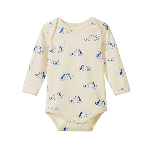 Long Sleeve Bodysuit - Dog Walk Print