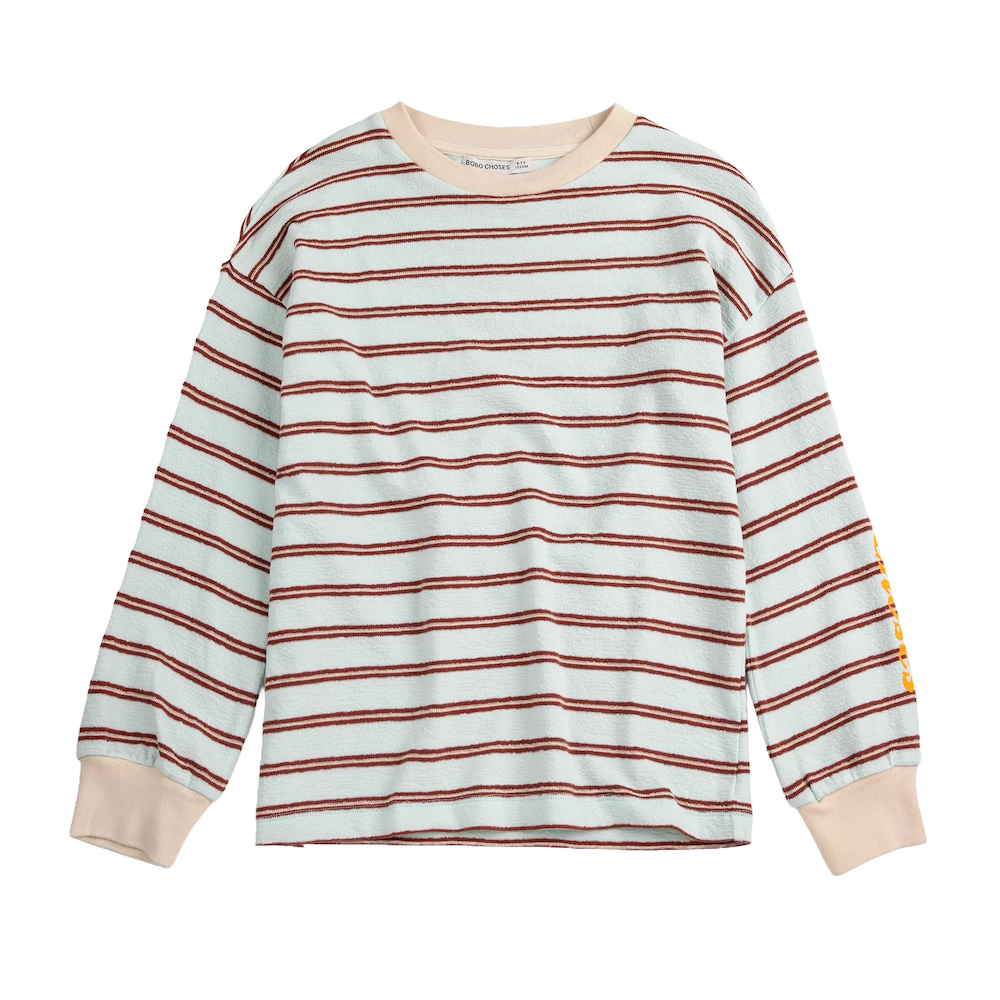 Bobo Choses Stripes Long Sleeve T-Shirt Light Blue