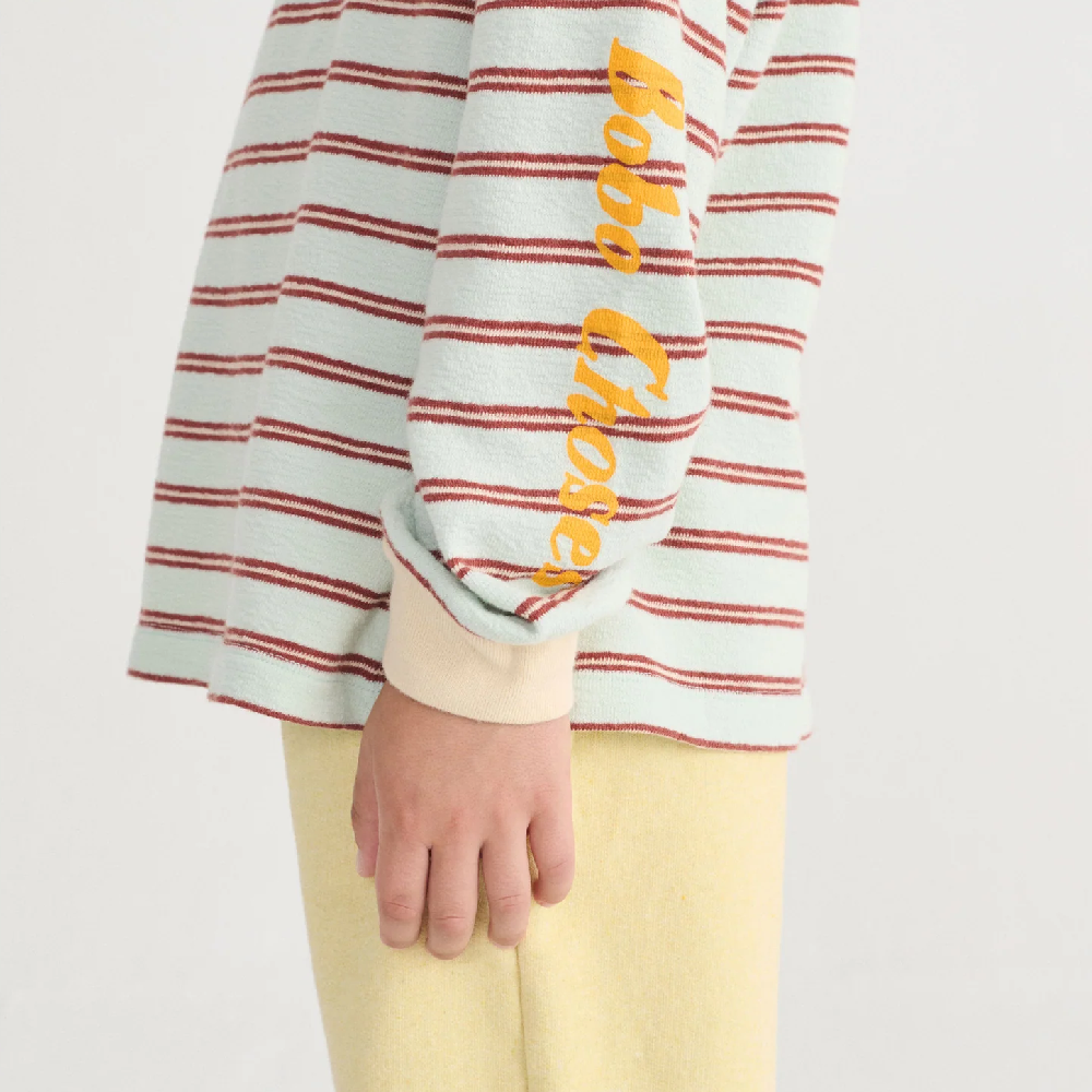 Bobo Choses Stripes Long Sleeve T-Shirt Light Blue