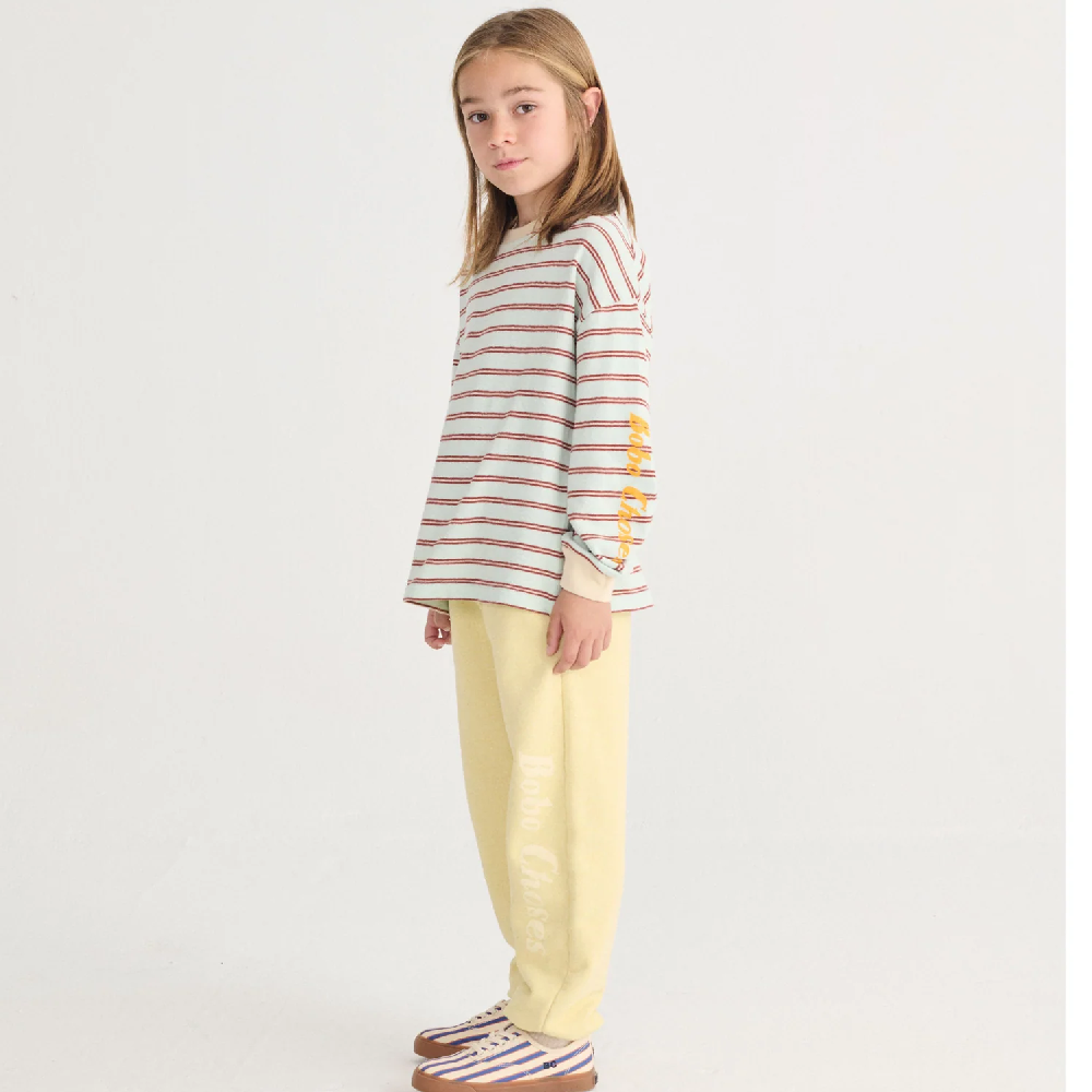 Bobo Choses Stripes Long Sleeve T-Shirt Light Blue