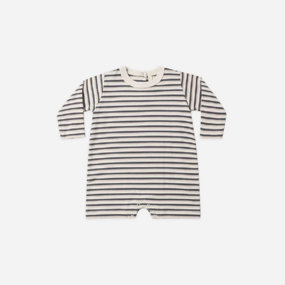 Long Sleeve Romper Vintage Stripe Midnight