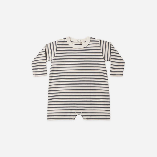 Long Sleeve Romper Vintage Stripe Midnight