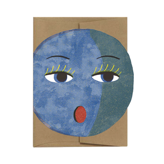 Lune Moon Die Cut Card