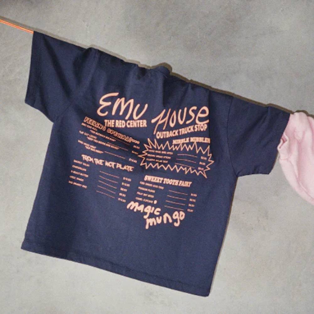 Emu House Eats Tee Dark Blue