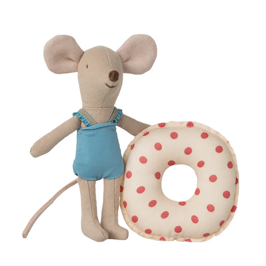 Beach Mouse Little Sister With Float Red Dot