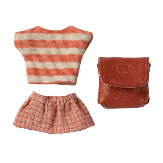 Clothes and Bag Big Sister Mouse Coral