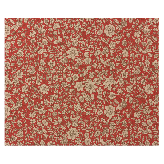Gift Wrap Blossom Red 10m - In Store Only