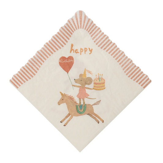 Napkin Happy Birthday Unicorn