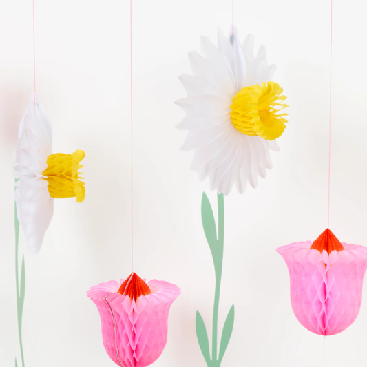 Honeycomb Flower Decorations (Pack of 6)