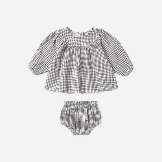 Mia Top + Bloomer Set Midnight Gingham