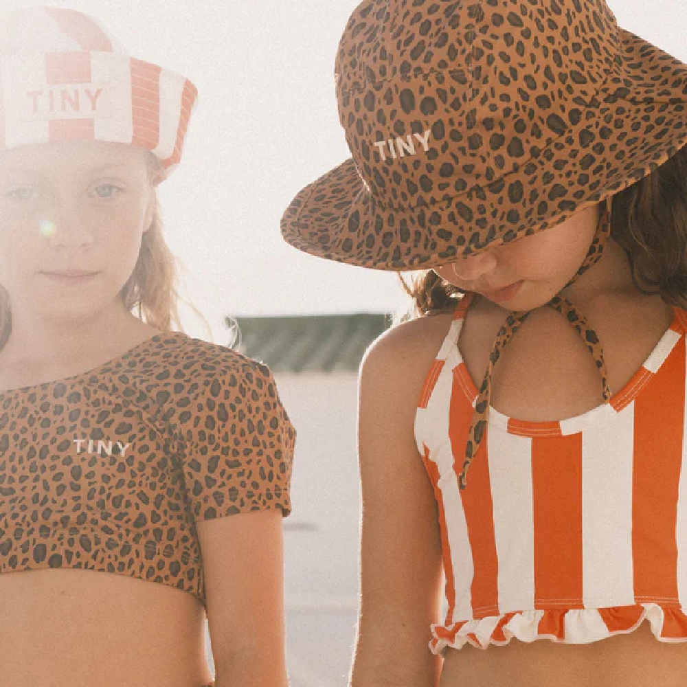 Mini Animal Print Bucket Hat Light Brown