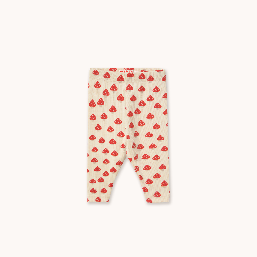 Mini Mushrooms Rib Baby Pant Ivory