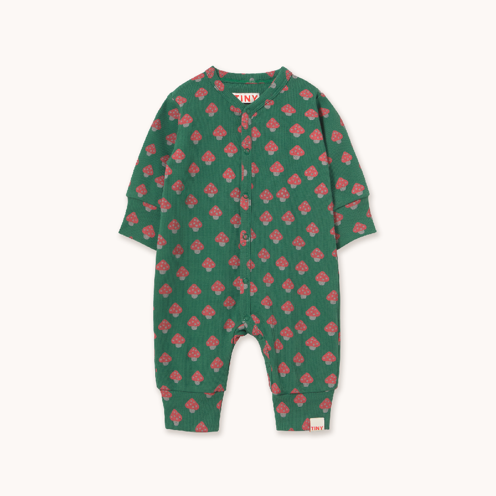 Mini Mushrooms Rib One Piece Dark Green