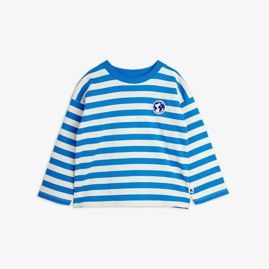 Earth Stripe Long Sleeve Tee Blue