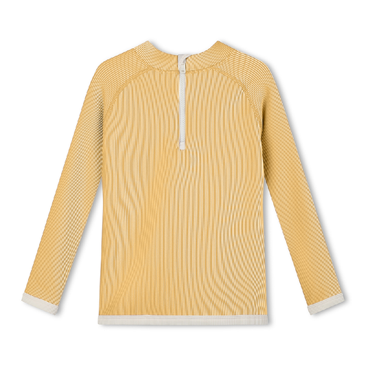 Mini Stripe Rib Rashie Marigold