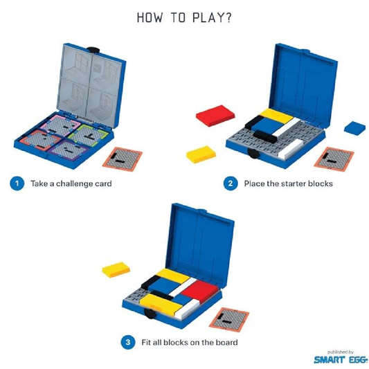 Mondrian Blocks Blue