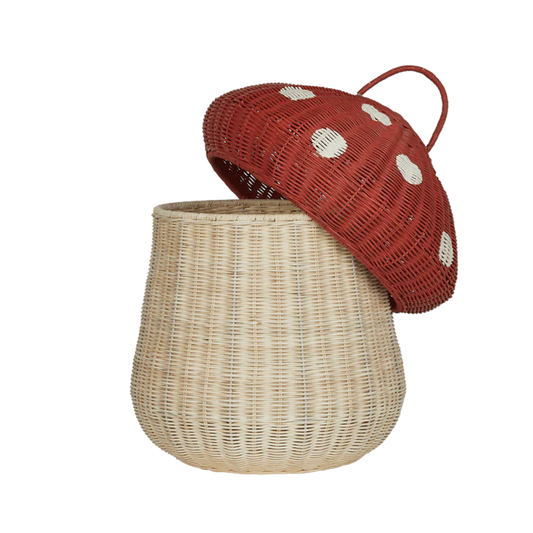 Mushroom Storage Basket Red