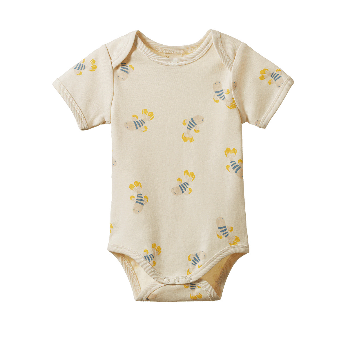 Short Sleeve Bodysuit, Fish Fable Print