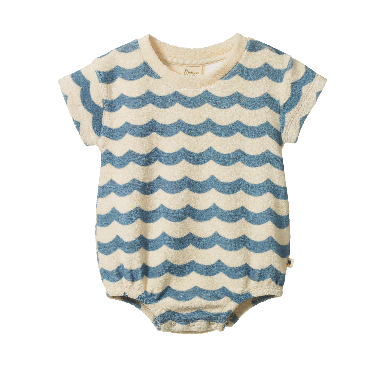 Juno Romper Terry, Waves Print