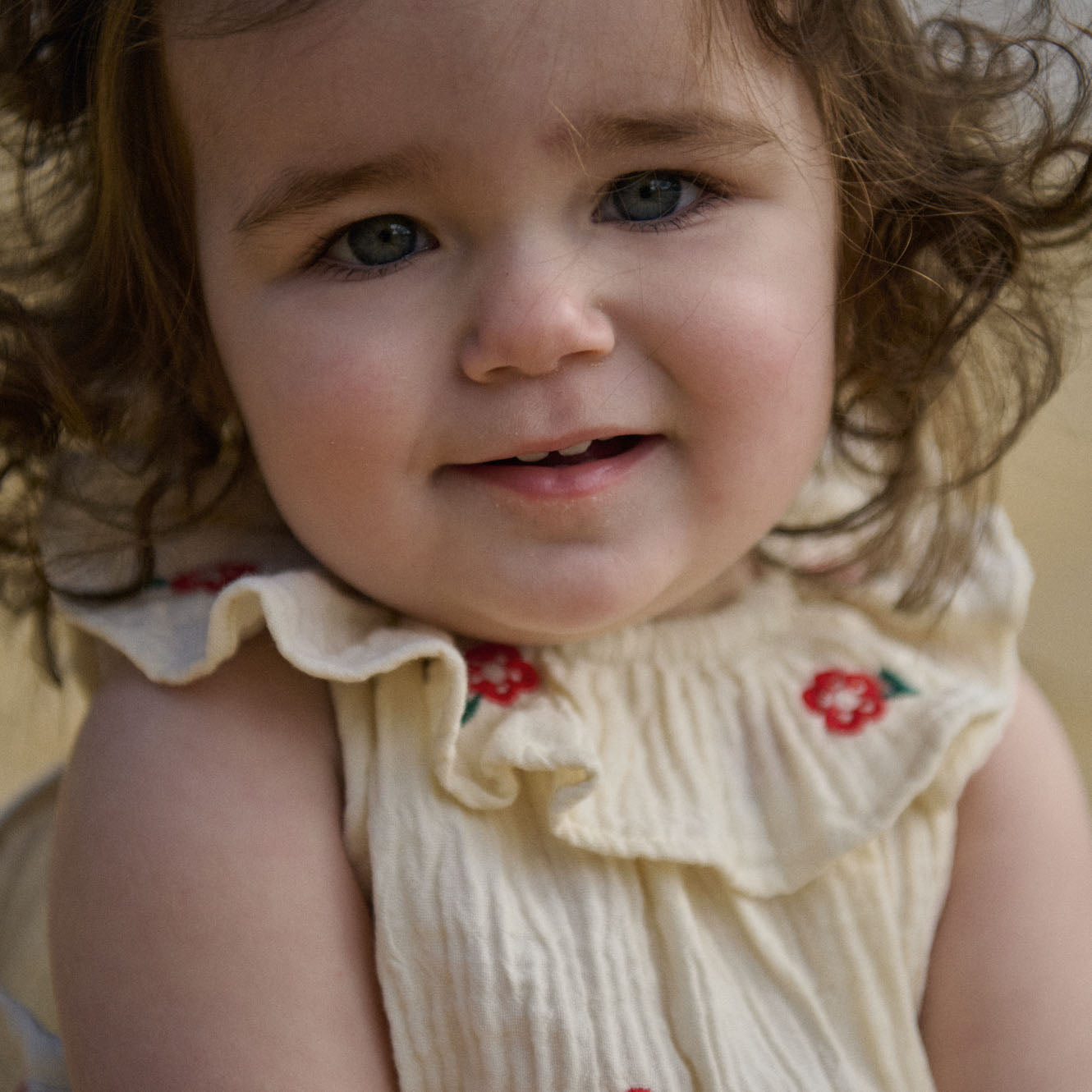 Plum Suit Muslin, Red Flora detail