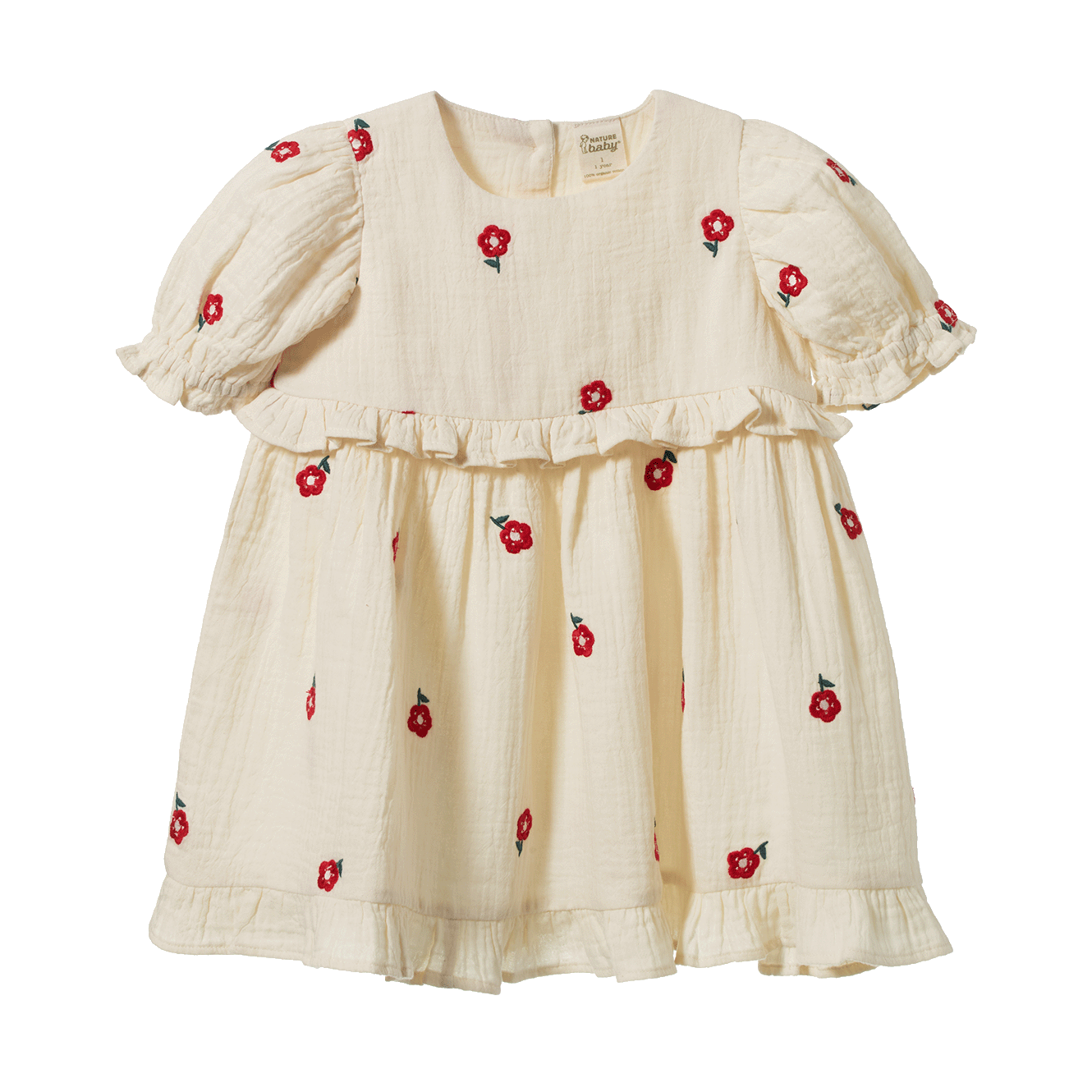 Valentina Dress, Red Flora front