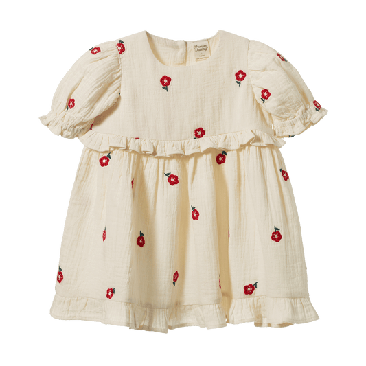 Valentina Dress, Red Flora front