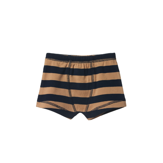 Boxer Shorts Navy Caramel Stripe