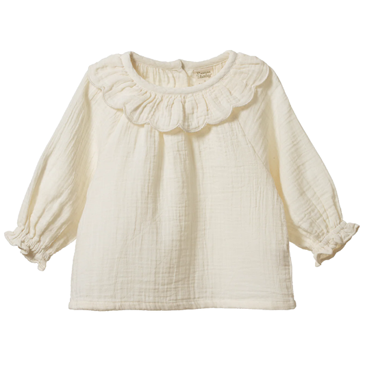 Ruffle Cameron Blouse Natural