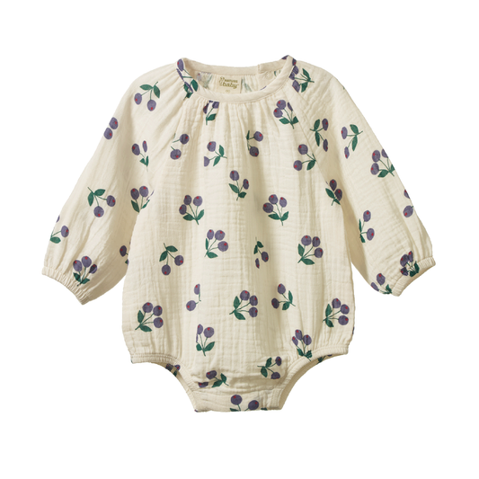 Meadow Bodysuit Winter Berry Natural Print