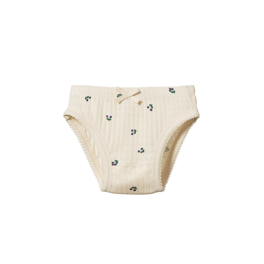 Pointelle Knickers Winter Berry Print
