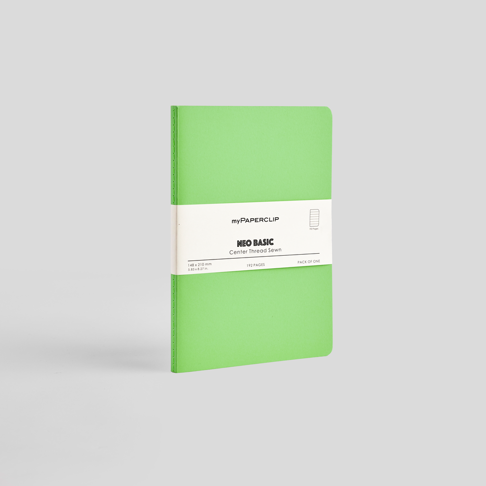 myPAPERCLIP NeoBasic A5 Notebook - Plain - Green