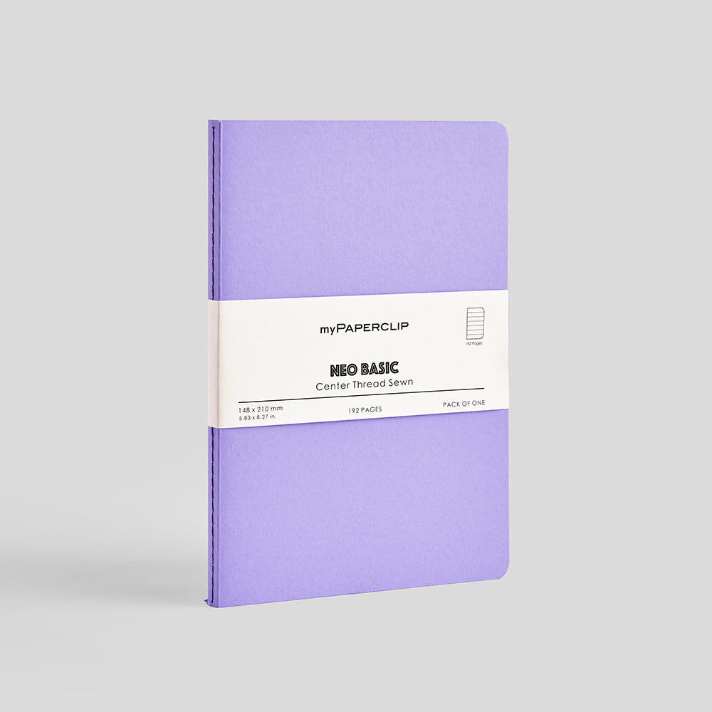 myPAPERCLIP NeoBasic A5 Notebook - Plain - Purple