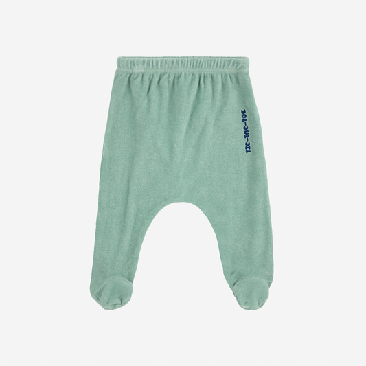 Tic Tac Toe Footed Leggings Light Green