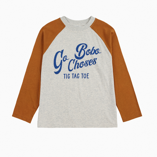 Go Bobo Ranglan Sleeve T-Shirt Brown