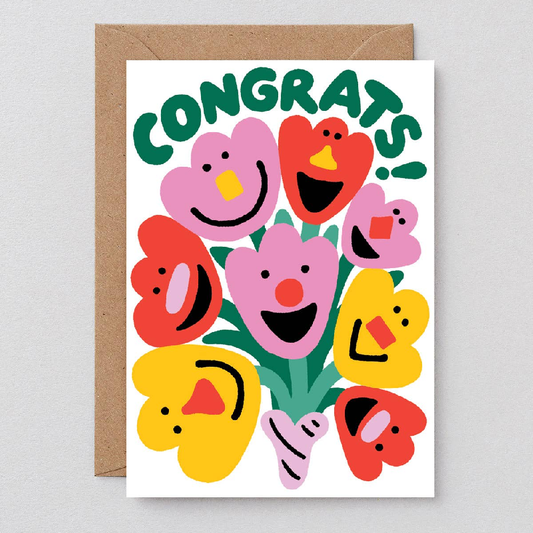 Congrats Flowers Greeting Card