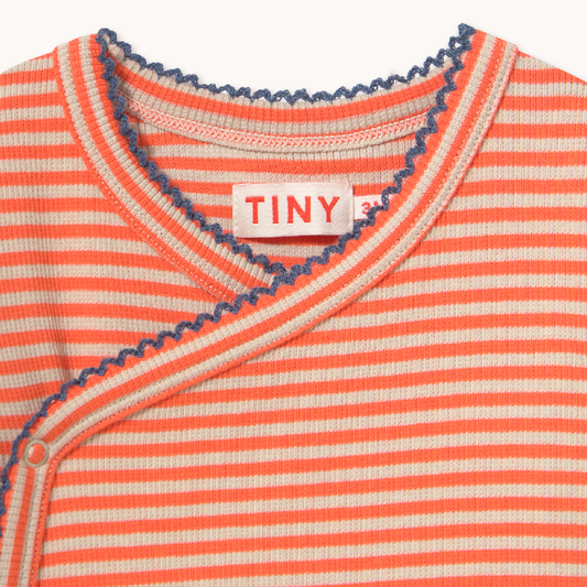 Stripes Rib Crossed Body Summer Red