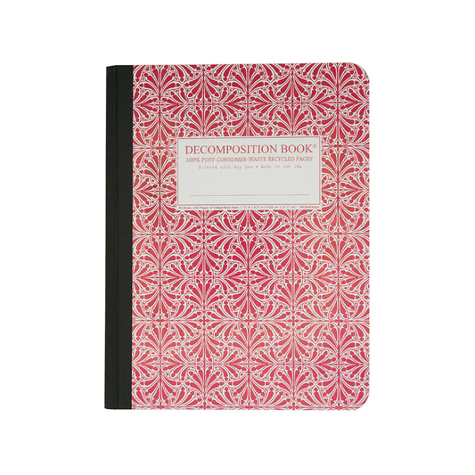 Notebook Ruled Large Red Tile
