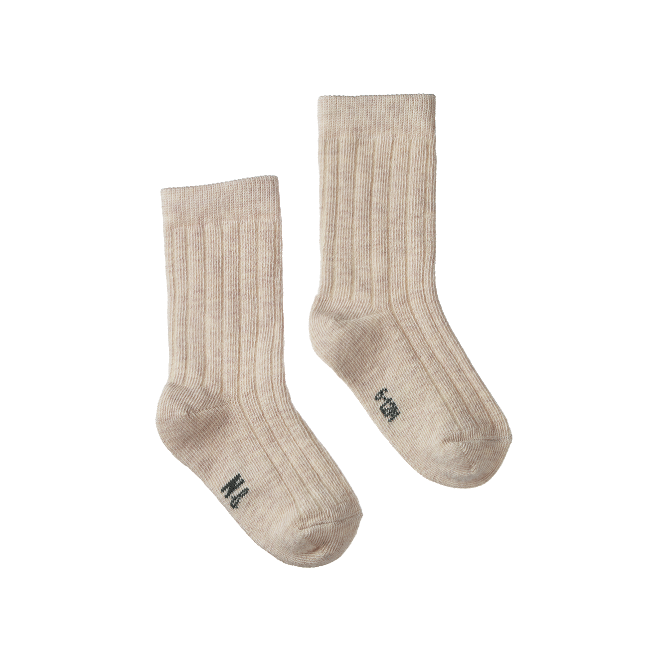 Organic Cotton Rib Socks Oatmeal Marl