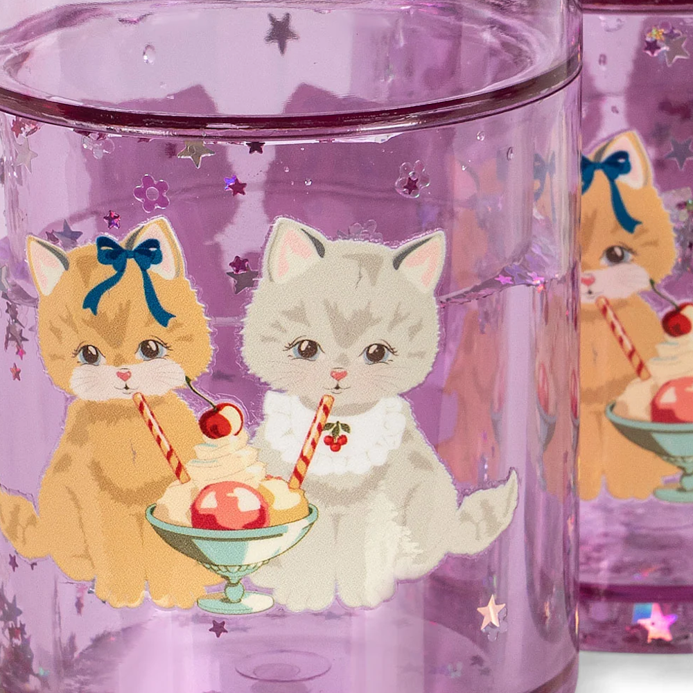 2 Pack Glitter Cups - Kitty Gelateria