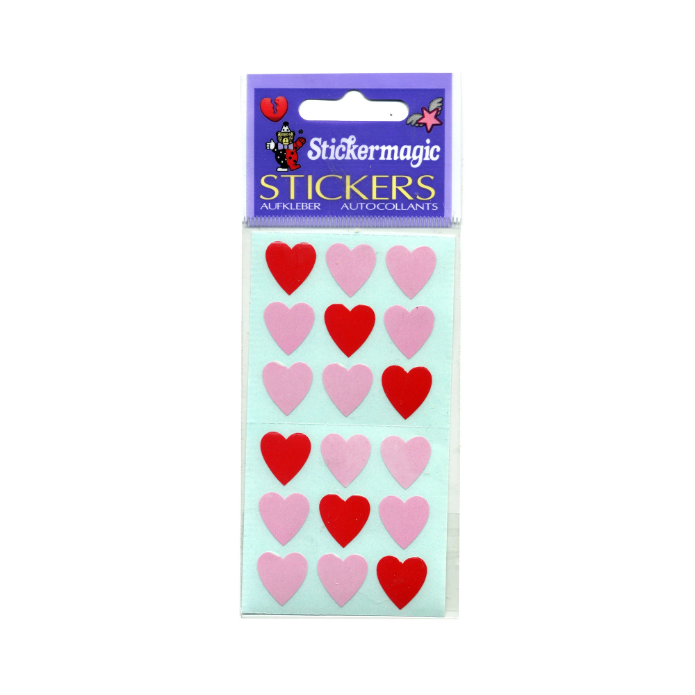 Paper Stickers Pink Hearts