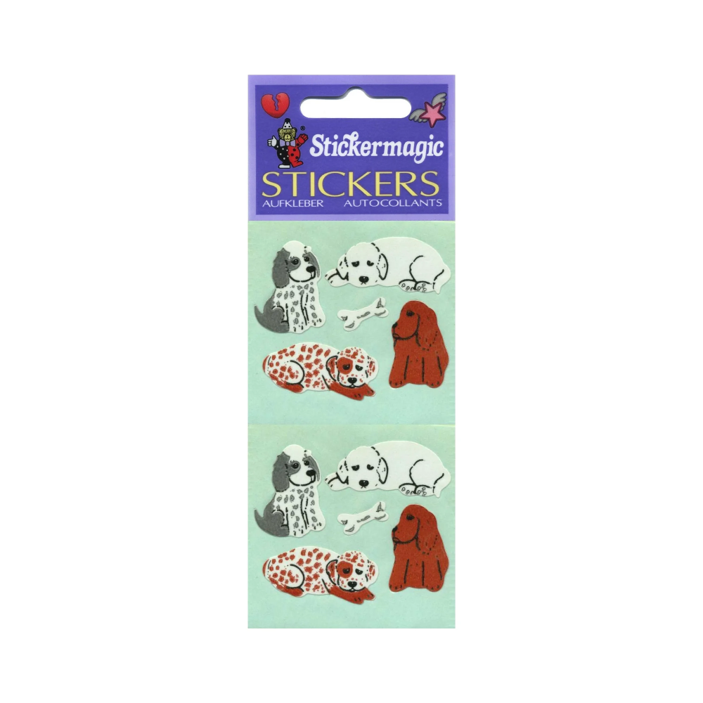 Paper Stickers Puppies & Bone
