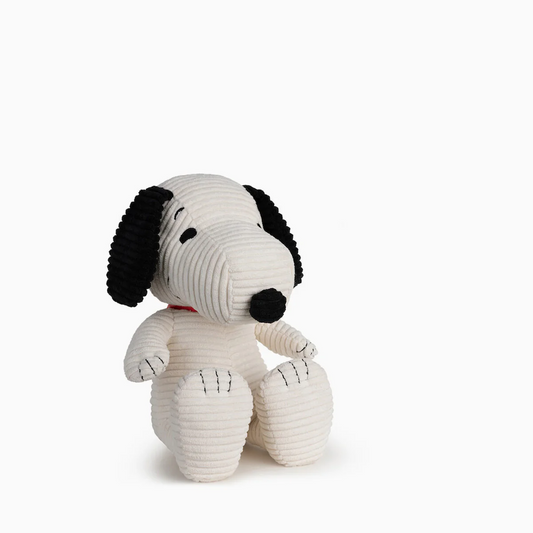 Snoopy Sitting Corduroy Cream 40cm